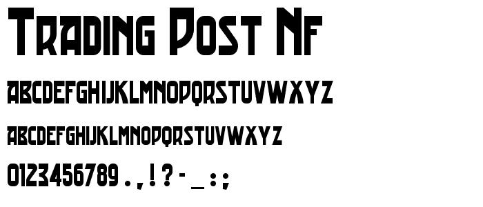 Trading Post NF font